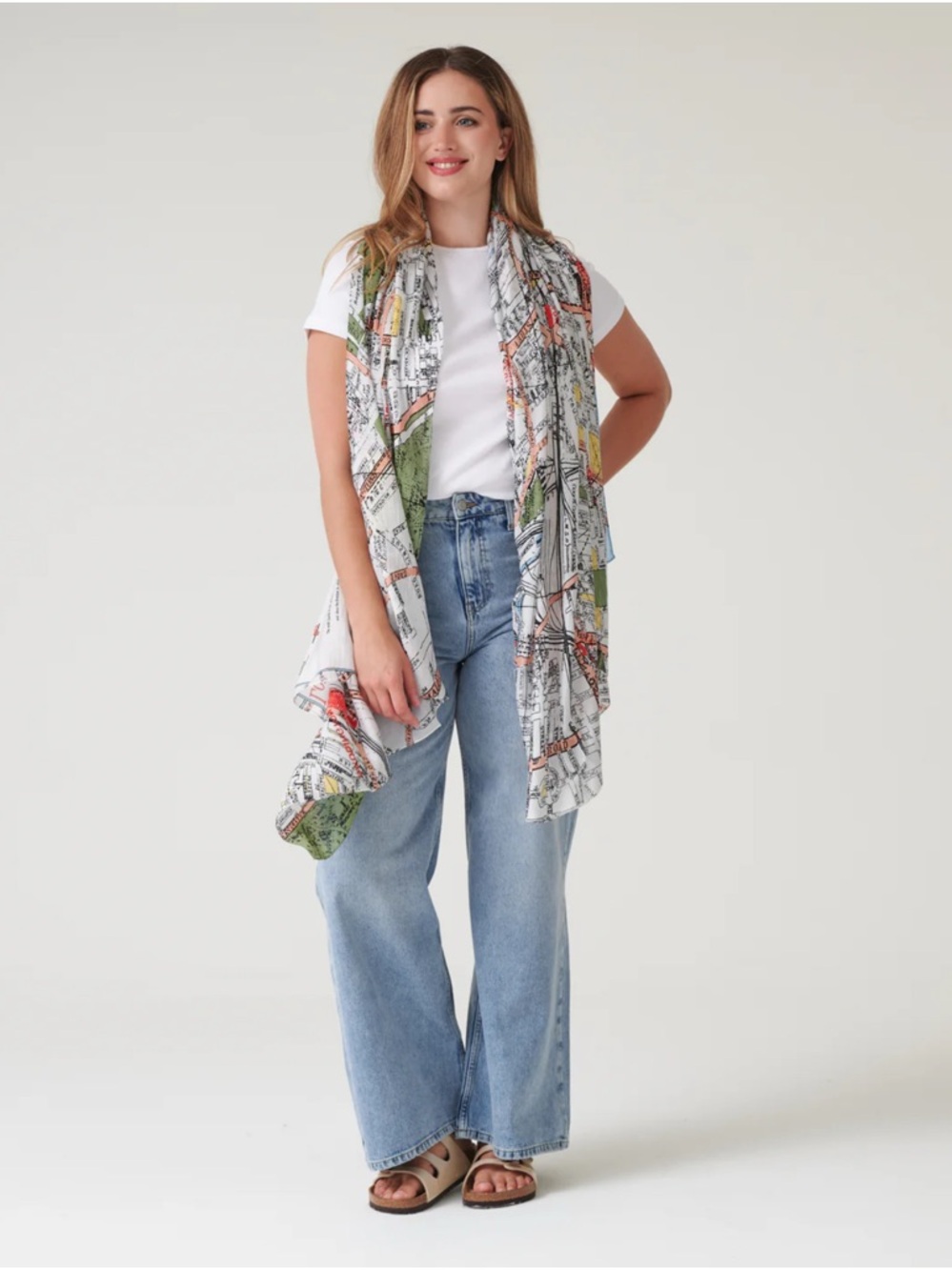 One Hundred Stars Scarf City London Map NWT - Picture 3 of 3